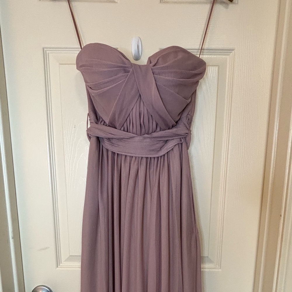 Birdy Grey Grace Convertible Chiffon Maxi Dress – Mauve Homecoming Formal - Picture 6 of 12
